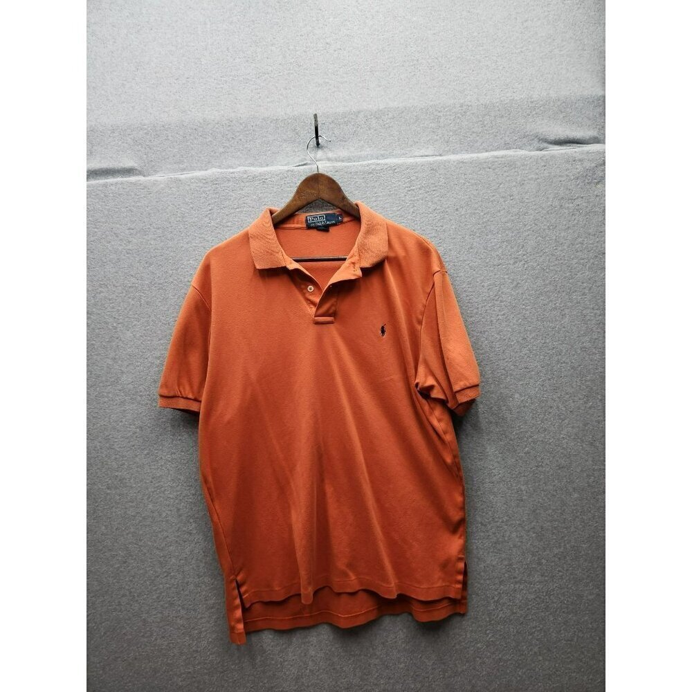 Polo Ralph Lauren Mens Orange Cotton Polo Shirt Size‎ L